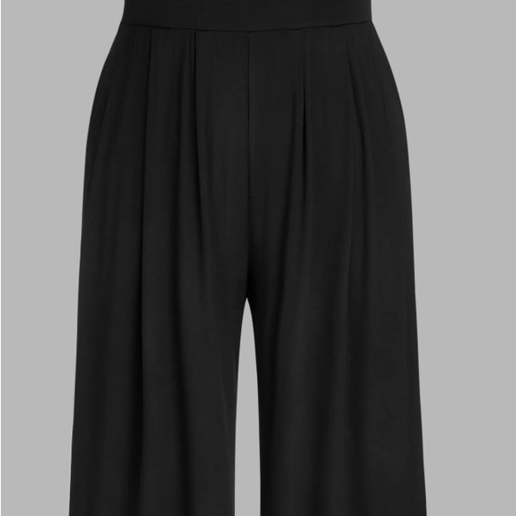 Cider Black Wide Leg Jumpsuit with Contrast Trim - Picture 3 of 4
